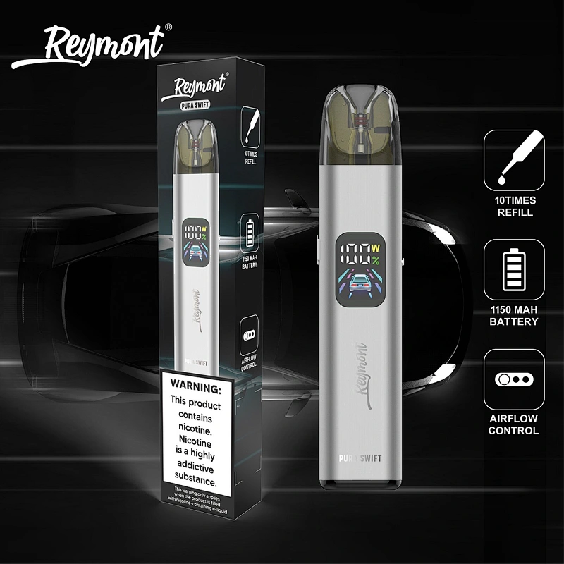 Reymont Pura Swift Kit High Cost Effective 6-30W Replaceable Refillable Pod  System Vape Pen